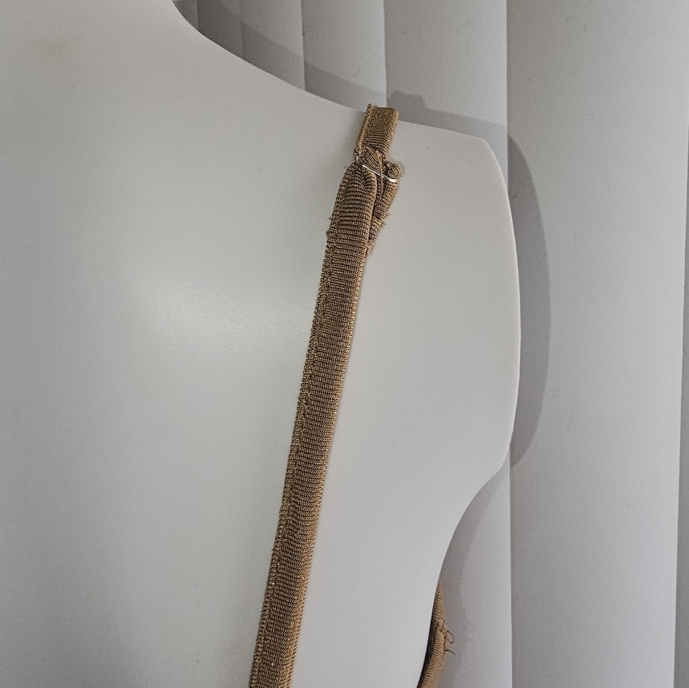 Womens Dress Size S  Gold Draped Cowl Neck - Picture 5 of 12